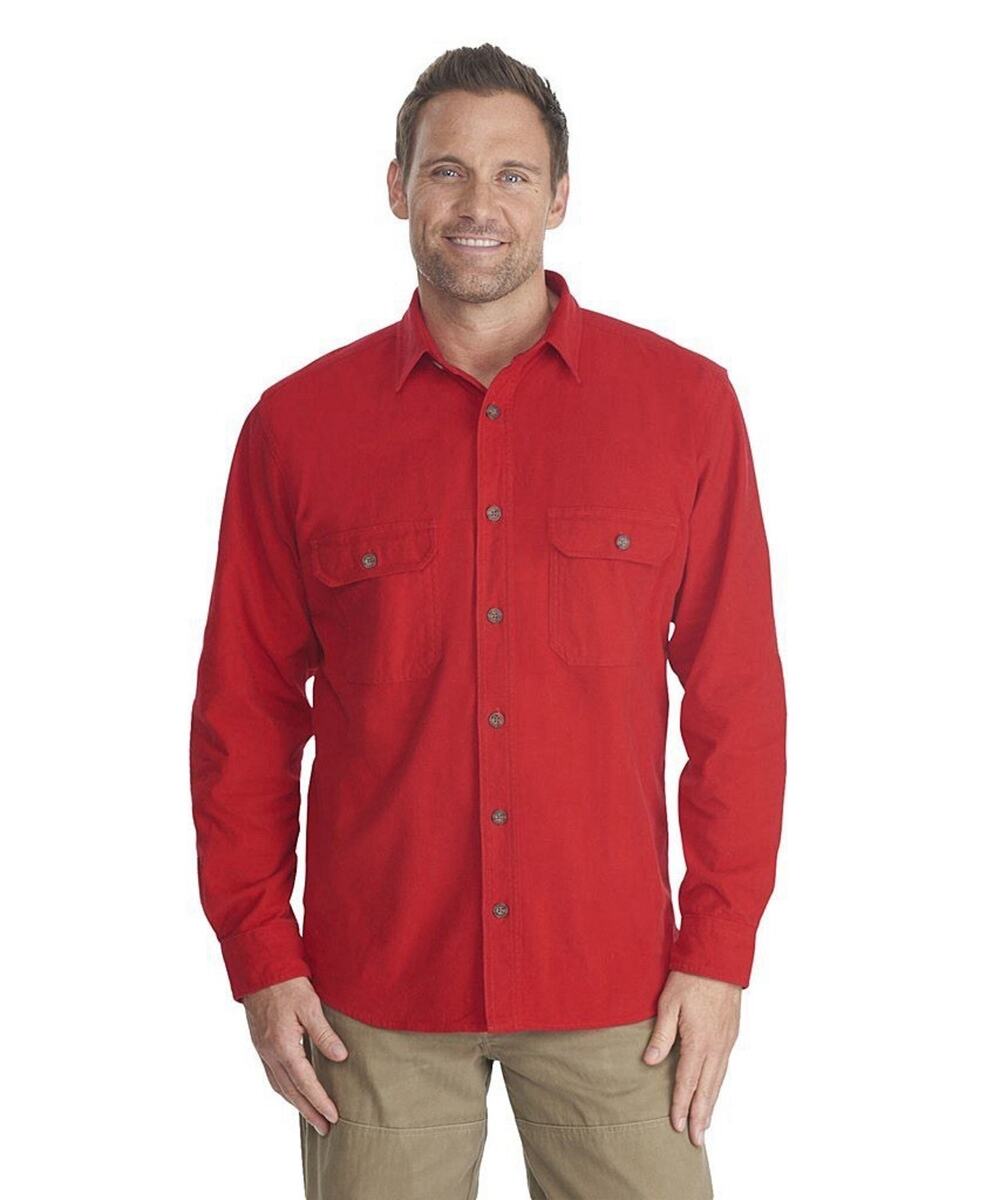 Woolrich Flannel Thick Expedition Chamois Shooting Shirt Mens Red XL